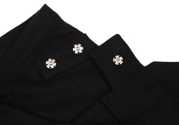 Y's Wool Asymmetrical Half-Wrap Sarouel Pants Black Size 2
