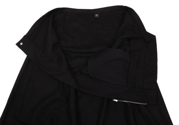Y's Wool Asymmetrical Half-Wrap Sarouel Pants Black Size 2