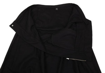 Y's Wool Asymmetrical Half-Wrap Sarouel Pants Black Size 2