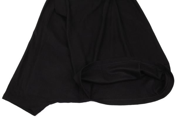 Y's Wool Asymmetrical Half-Wrap Sarouel Pants Black Size 2