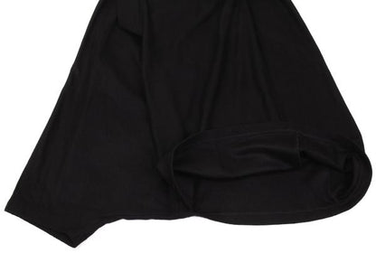 Y's Wool Asymmetrical Half-Wrap Sarouel Pants Black Size 2