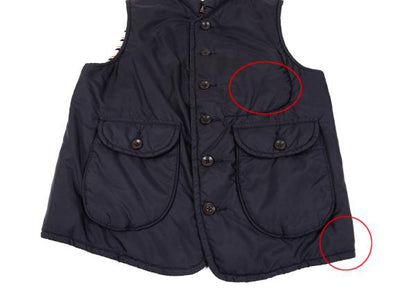 45rpm Reversible Border Nylon Padded Vest Blue Size 2