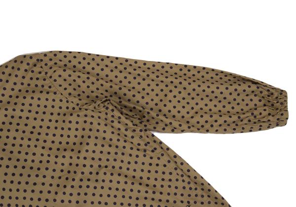 45rpm Cotton Dot Print Blouse Beige/Navy