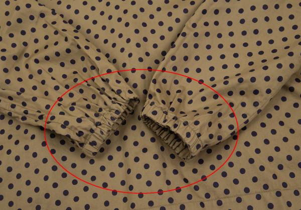 45rpm Cotton Dot Print Blouse Beige/Navy