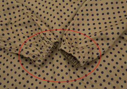 45rpm Cotton Dot Print Blouse Beige/Navy