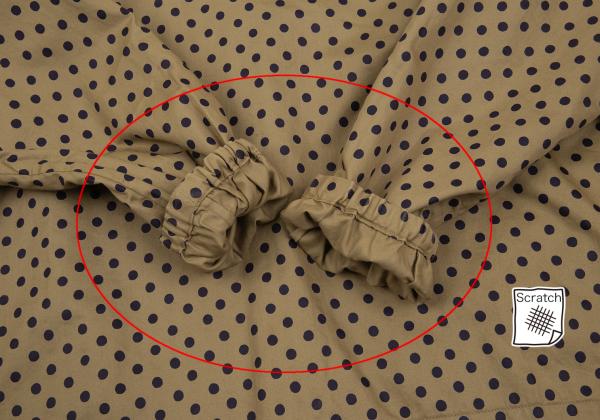 45rpm Cotton Dot Print Blouse Beige/Navy