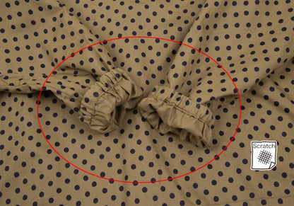 45rpm Cotton Dot Print Blouse Beige/Navy