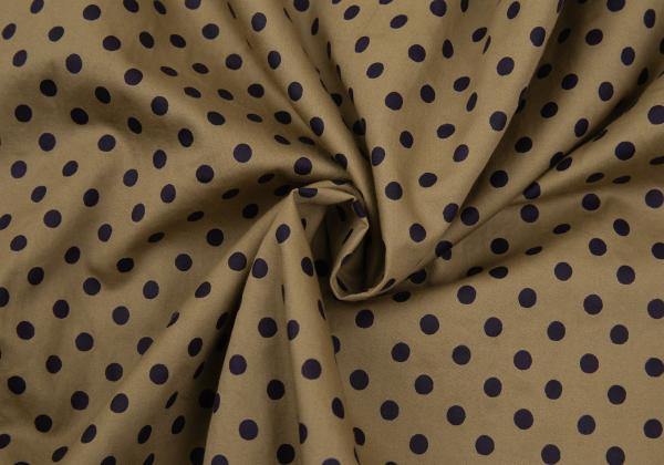 45rpm Cotton Dot Print Blouse Beige/Navy