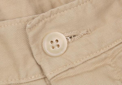 45rpm Cotton Button-Fly Shorts Beige Size 30