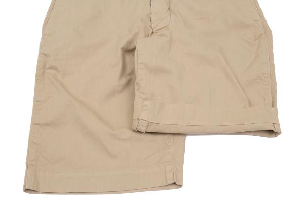 45rpm Cotton Button-Fly Shorts Beige Size 30