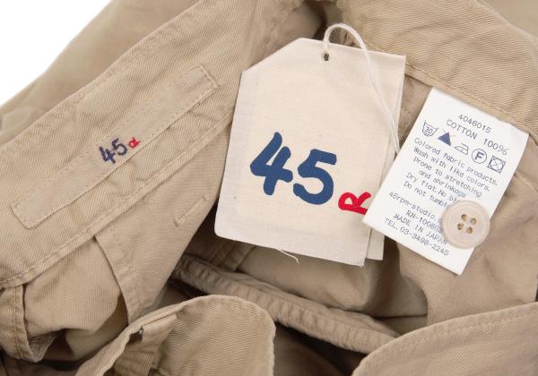 45rpm Cotton Button-Fly Shorts Beige Size 30