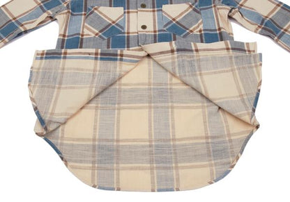45rpm& Cotton Check Long Sleeve Shirt Beige Size 2
