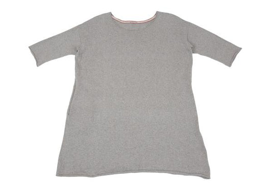 45rpm R umii Gray Cotton 3/4 Sleeve Knit Sweater