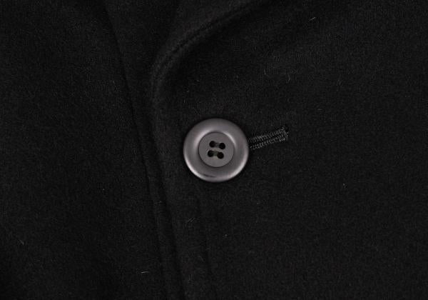 LIMI feu Wool Nylon Flap Pocket Design Peacoat Black Coat Size S