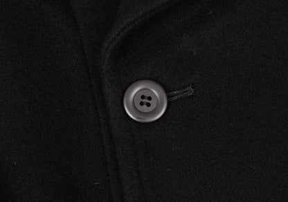 LIMI feu Wool Nylon Flap Pocket Design Peacoat Black Coat Size S