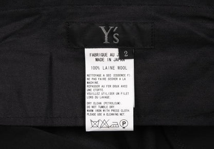 Y's Wool Tapered Pants Black Size 2