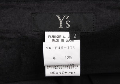 Y's Wool Tapered Pants Black Size 2