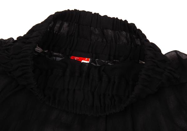 Y's Red Label Silk Shadow Checker Flag Skirt Black Size 2