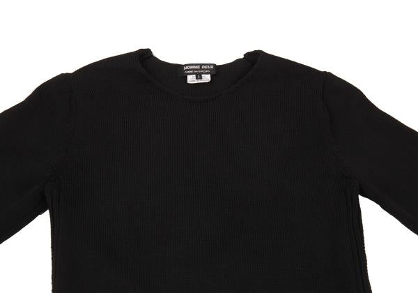COMME des GARCONS HOMME DEUX 24SS Side Zip Knit Black Size S