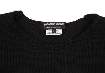 COMME des GARCONS HOMME DEUX 24SS Side Zip Knit Black Size S