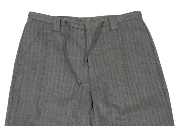 Maison Martin Margiela Wool Herringbone Pants Gray Size 44