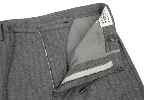 Maison Martin Margiela Wool Herringbone Pants Gray Size 44