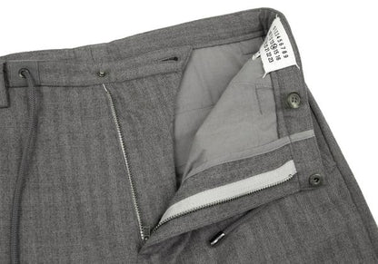 Maison Martin Margiela Wool Herringbone Pants Gray Size 44
