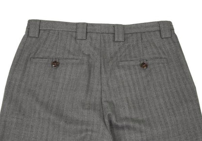 Maison Martin Margiela Wool Herringbone Pants Gray Size 44