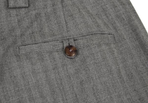 Maison Martin Margiela Wool Herringbone Pants Gray Size 44
