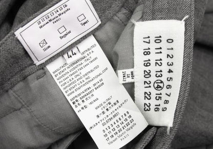 Maison Martin Margiela Wool Herringbone Pants Gray Size 44