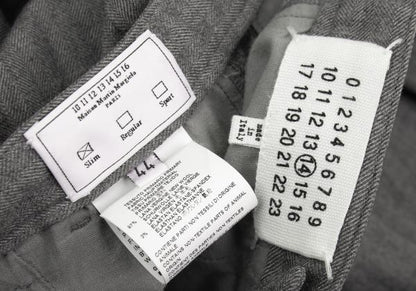 Maison Martin Margiela Wool Herringbone Pants Gray Size 44