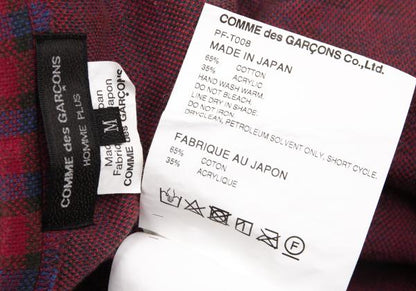 COMME des GARCONS HOMME PLUS Cotton Blend Shirt Red Size M