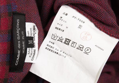 COMME des GARCONS HOMME PLUS Cotton Blend Shirt Red Size M