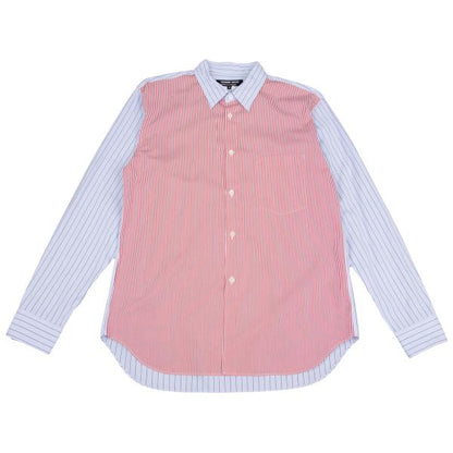 COMME des GARCONS HOMME DEUX Panel Stripe Shirt Red Size M
