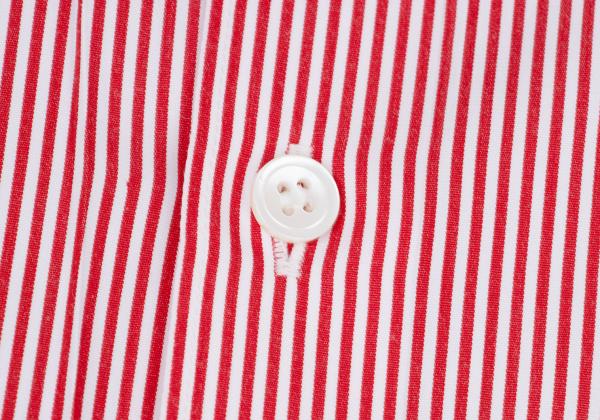 COMME des GARCONS HOMME DEUX Panel Stripe Shirt Red Size M