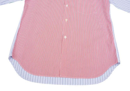 COMME des GARCONS HOMME DEUX Panel Stripe Shirt Red Size M