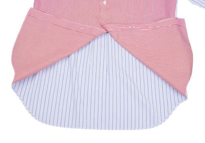 COMME des GARCONS HOMME DEUX Panel Stripe Shirt Red Size M