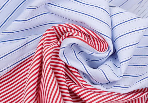 COMME des GARCONS HOMME DEUX Panel Stripe Shirt Red Size M