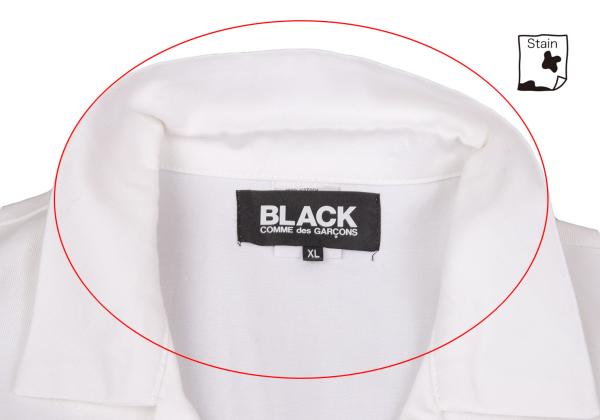 BLACK COMME des GARCONS Cotton Double Off Black Coat Size XL