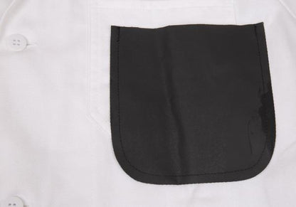 BLACK COMME des GARCONS Cotton Double Off Black Coat Size XL