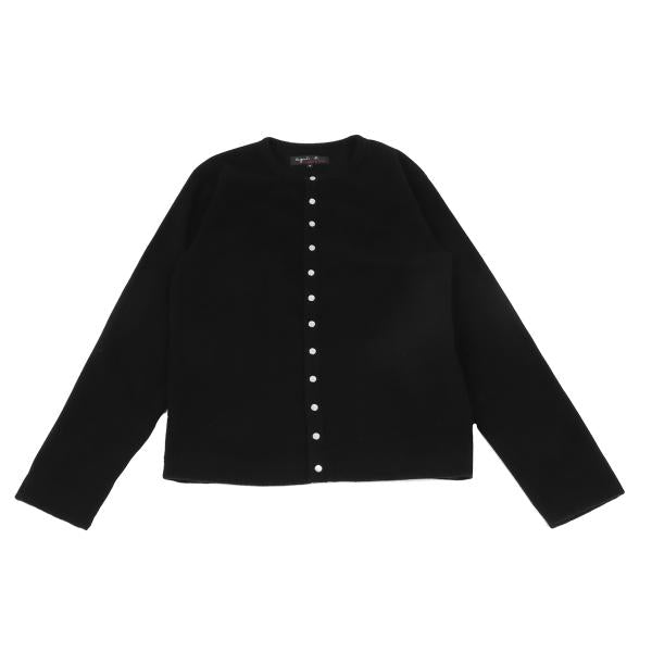agnes b. Fleece Snap Button Jacket Black Size 1