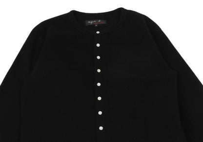agnes b. Fleece Snap Button Jacket Black Size 1