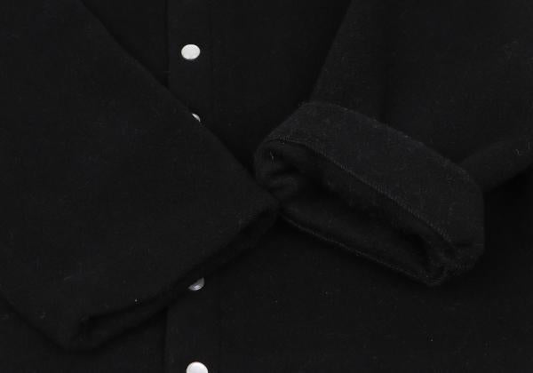 agnes b. Fleece Snap Button Jacket Black Size 1