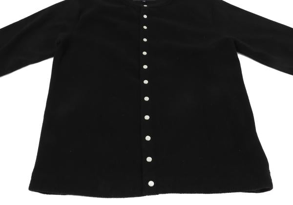 agnes b. Fleece Snap Button Jacket Black Size 1
