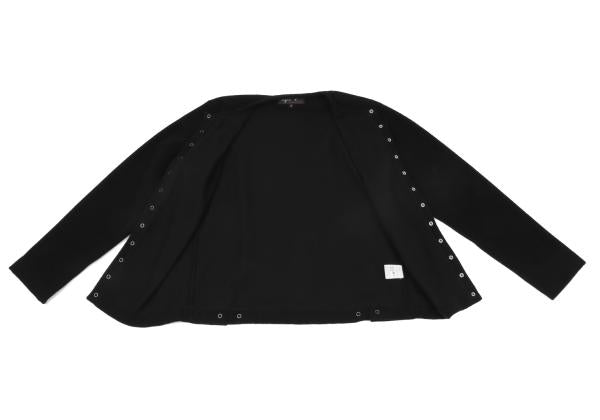 agnes b. Fleece Snap Button Jacket Black Size 1