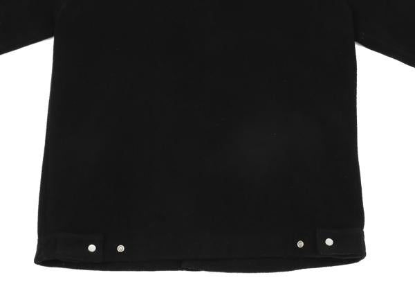 agnes b. Fleece Snap Button Jacket Black Size 1