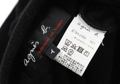 agnes b. Fleece Snap Button Jacket Black Size 1