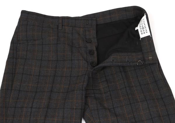Maison Martin Margiela Overcheck Tapered Pants Gray Size 44