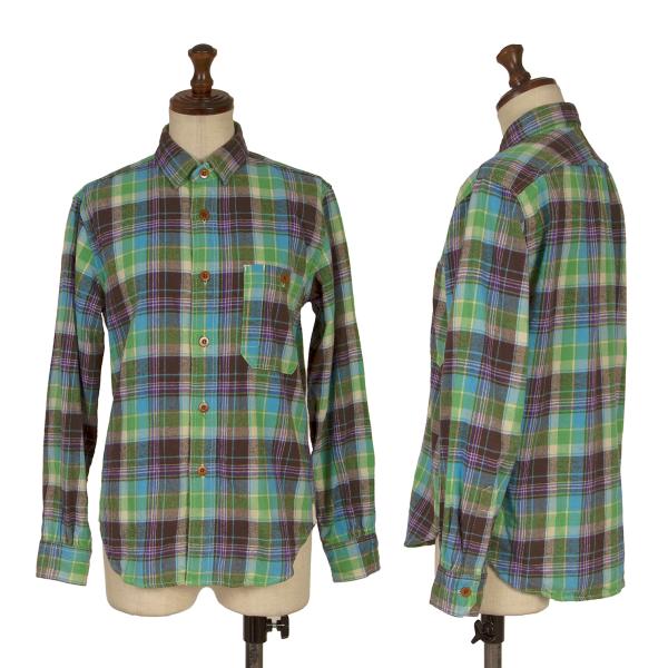 JUNYA WATANABE MAN PINK Cotton Check Shirt Multi Size M