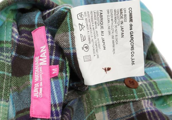 JUNYA WATANABE MAN PINK Cotton Check Shirt Multi Size M